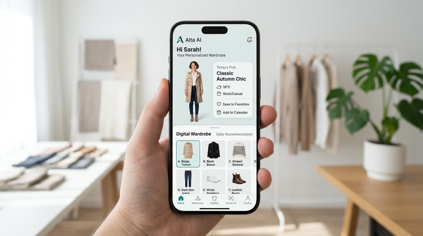 Alta AI personal stylist app daily outfit recommendation and Alta Avatar