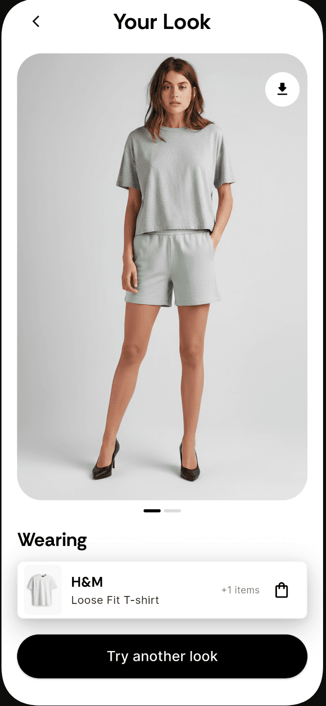 Slidez AI Outfit Generator and Virtual Try-On demonstration
